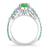 Vintage Marquise Tsavorite Engagement Ring