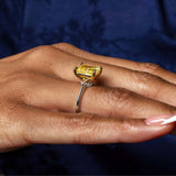 5 Carat Radiant Cut Yellow Diamond Ring