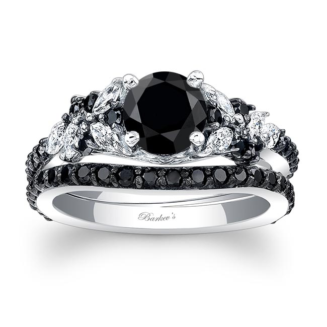Barkev's Vintage Marquise Black Diamond Bridal Set BC-7950SBK