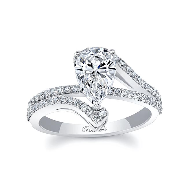 Barkev's Split Shank Pear Engagement Ring 8223L