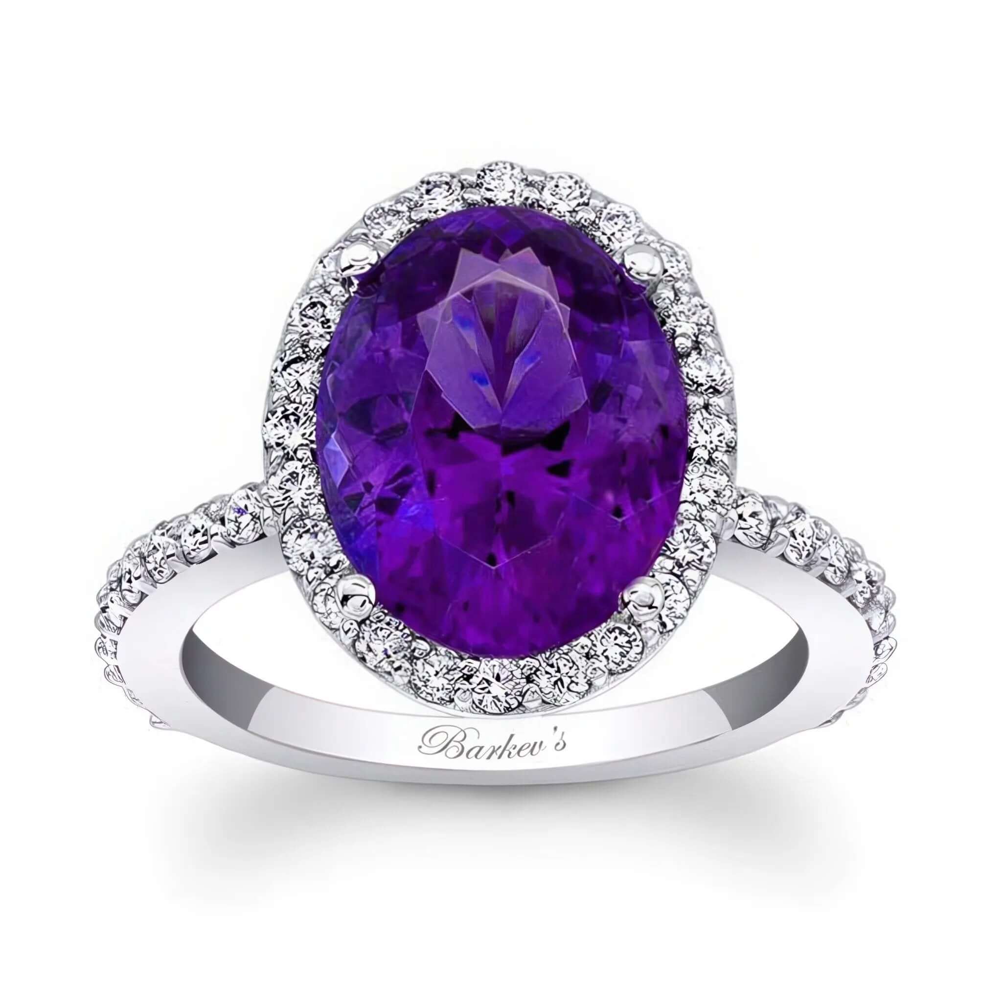3.5 Carat Oval Amethyst Ring SKU: AM-7905L
