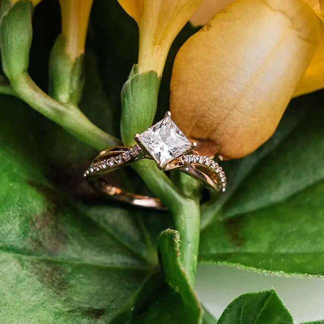 Barkev's Rose Gold Twisted Engagement Ring 8076L