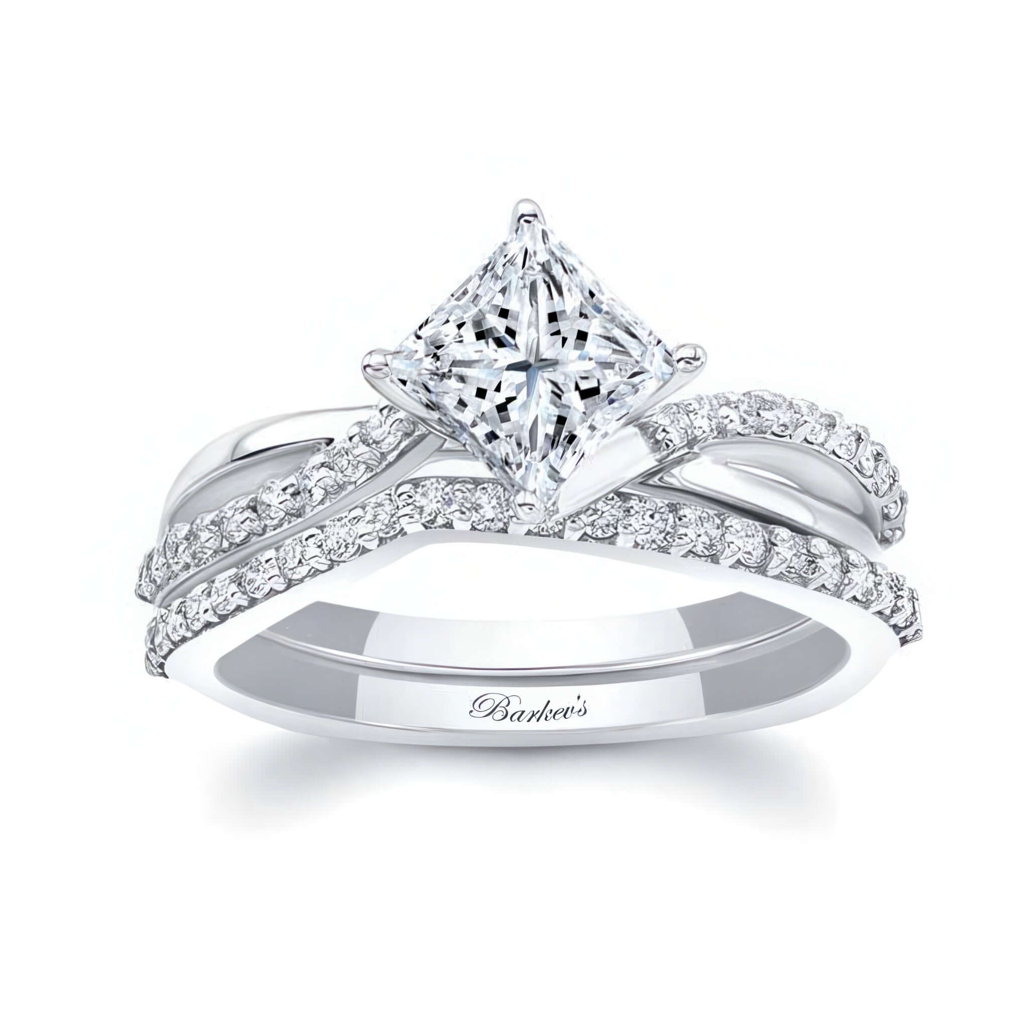 Princess Cut Twist Bridal Set SKU: 8076S