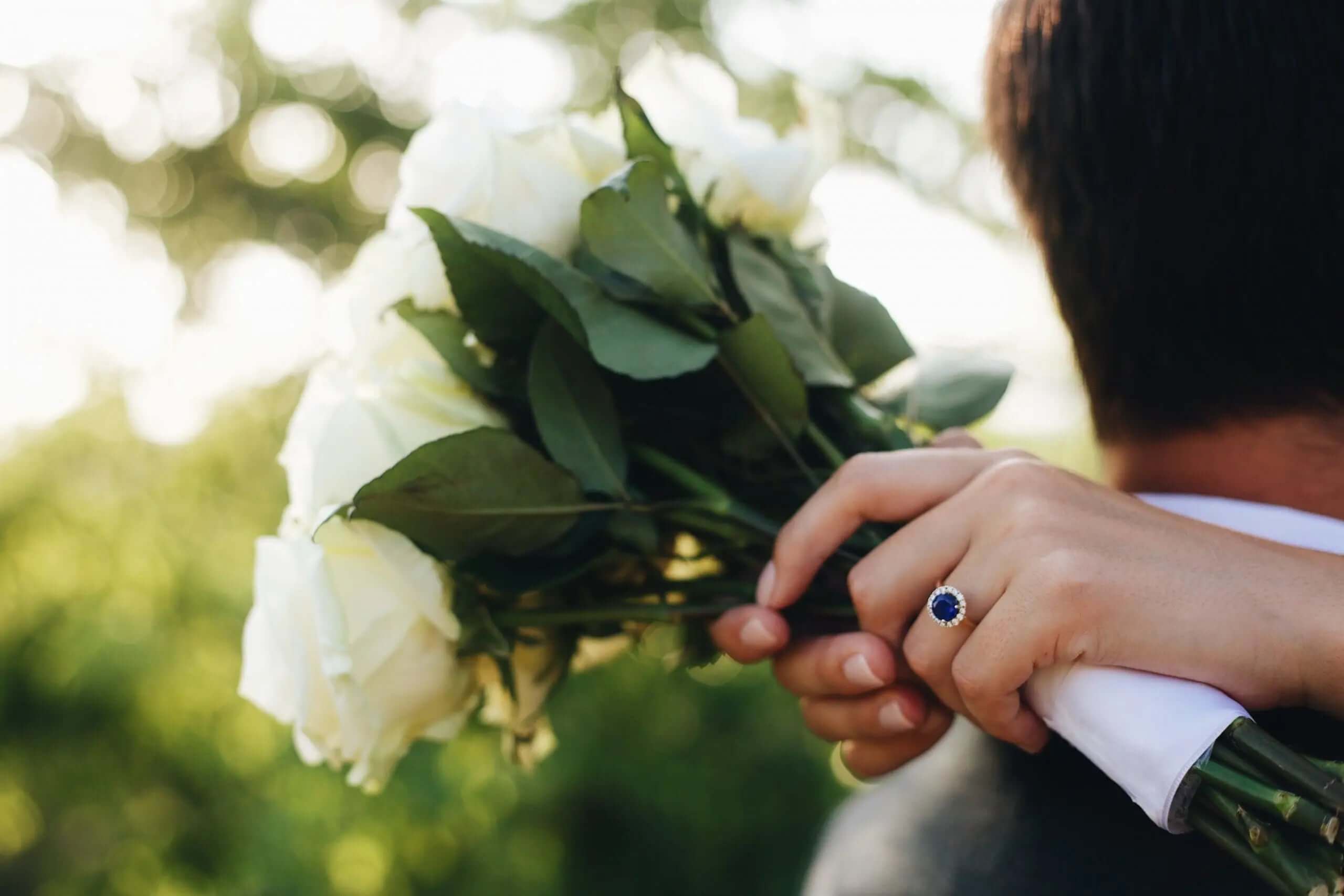 blue sapphire engagement ring