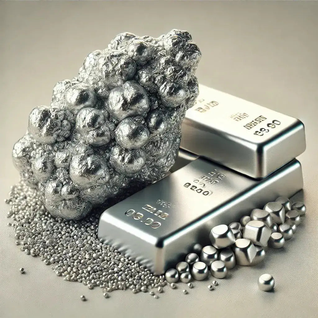 An AI generated image of the metal palladium in it's raw format