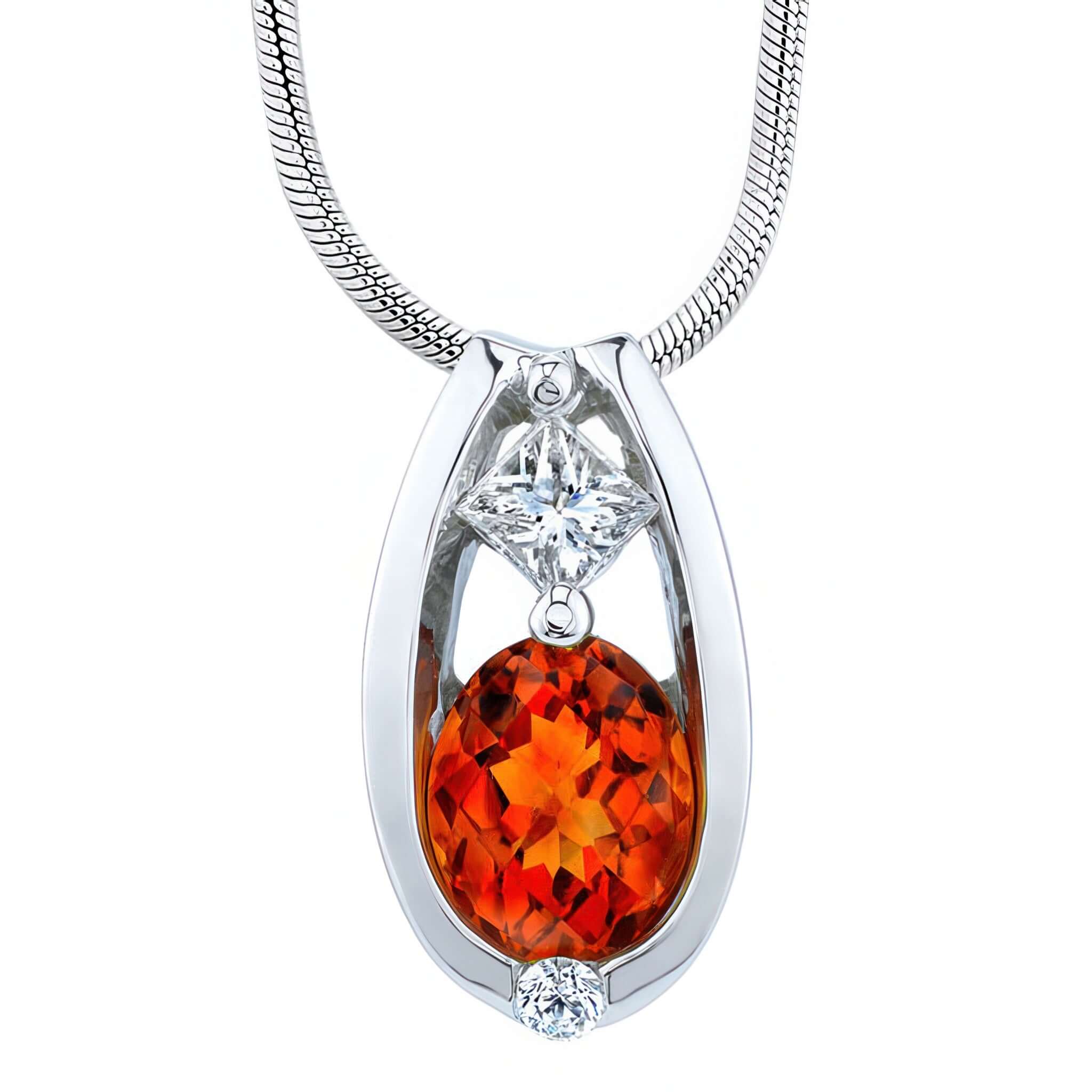 Madeira Citrine Necklace 6843N SKU: 6843N