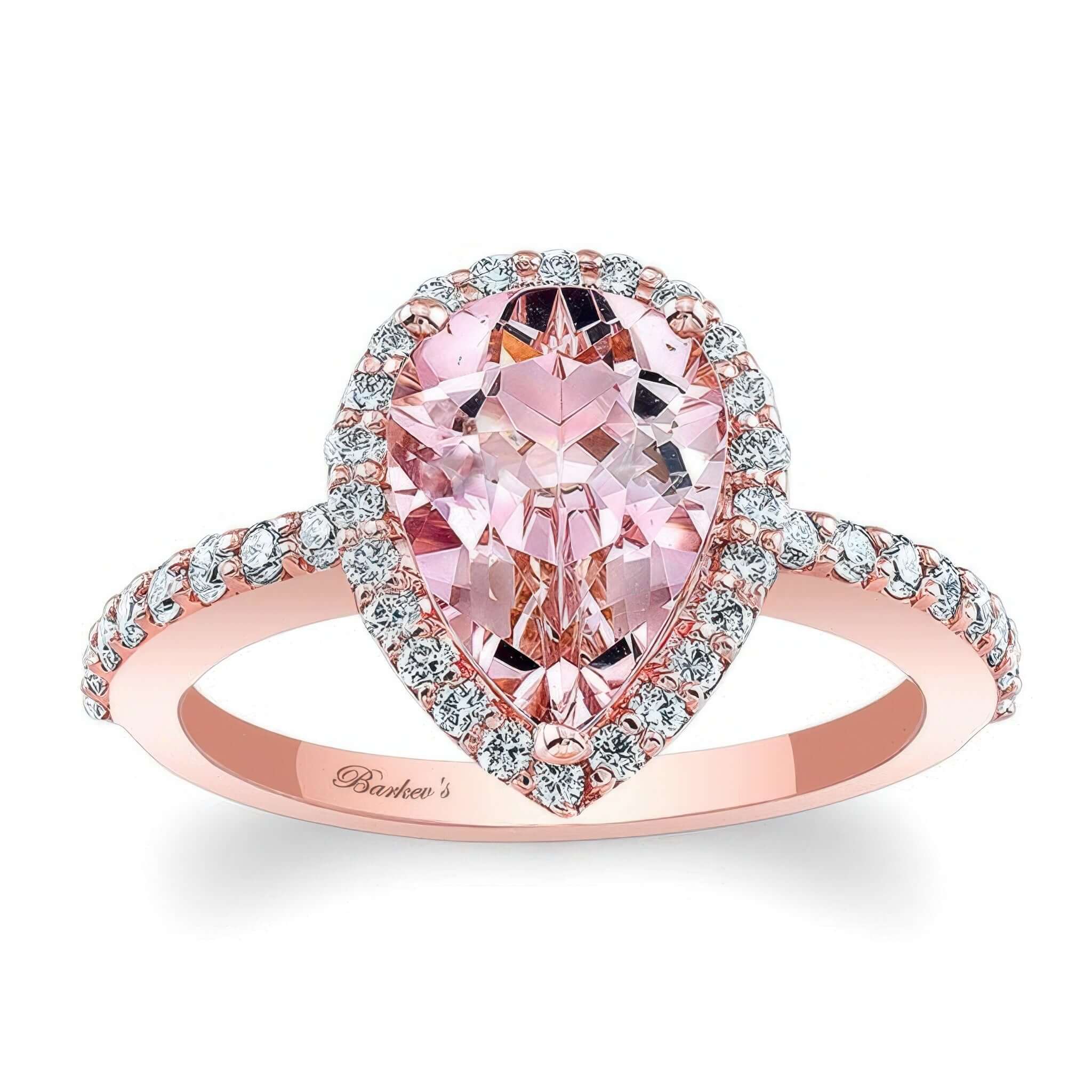 Pear Shaped Morganite Ring SKU: MOC-7994L