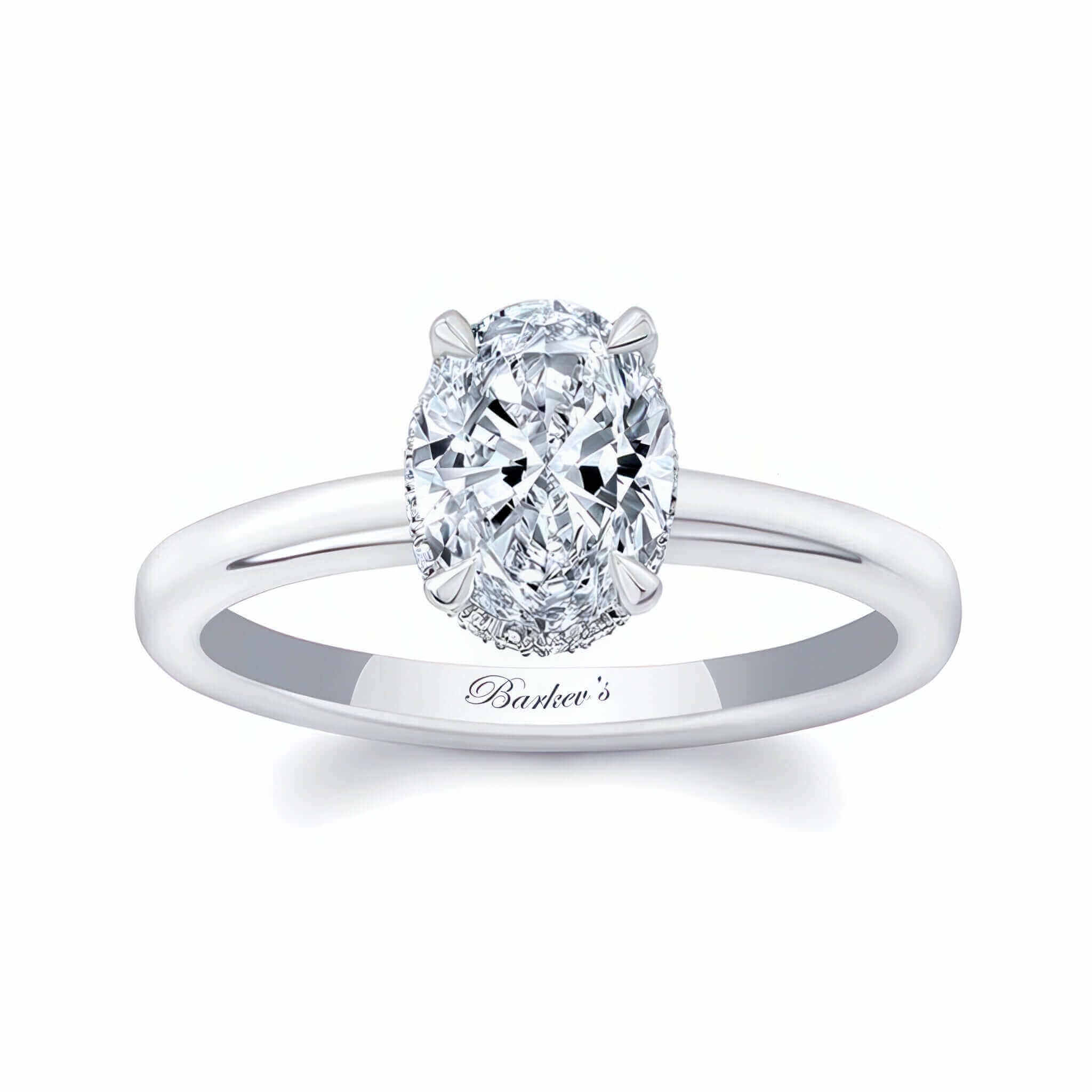 Barkev's Oval Diamond Engagement Ring 8253L