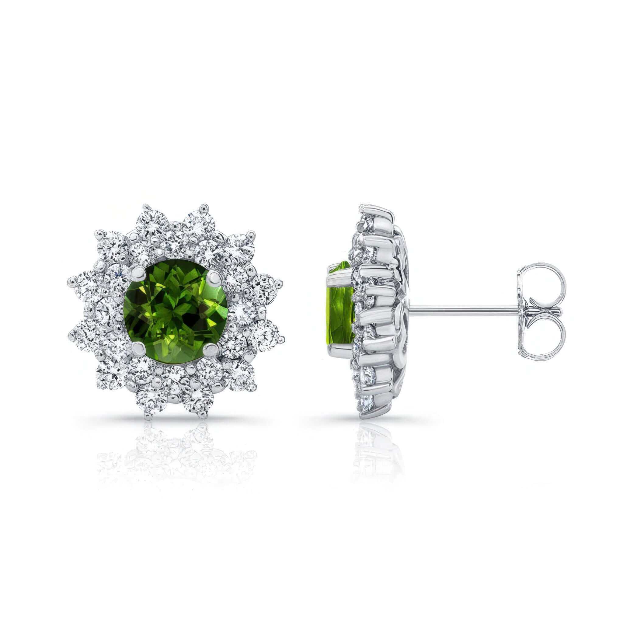 Barkev's Green Tourmaline Halo Studs GT-8050E