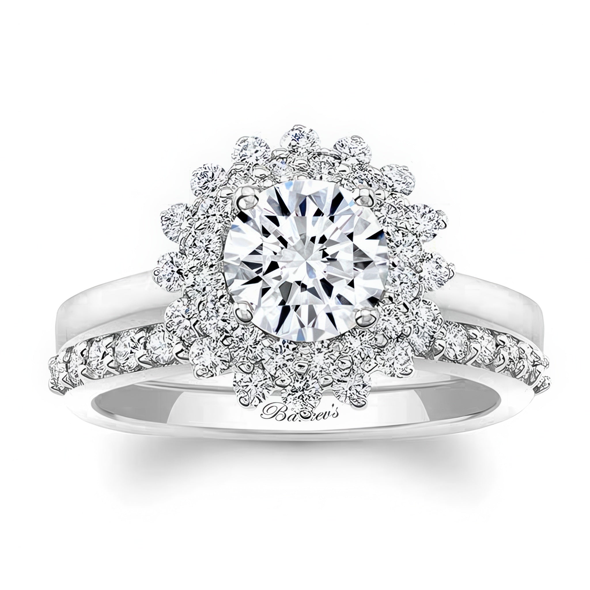 Barkev's Sunburst Diamond Wedding Set 8063S