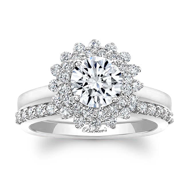 Barkev's Sunburst Diamond Wedding Set 8063S