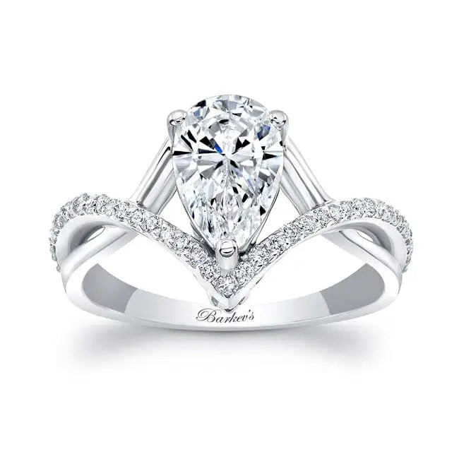 Barkev's Unique Pear Shaped Engagement Ring 8168L