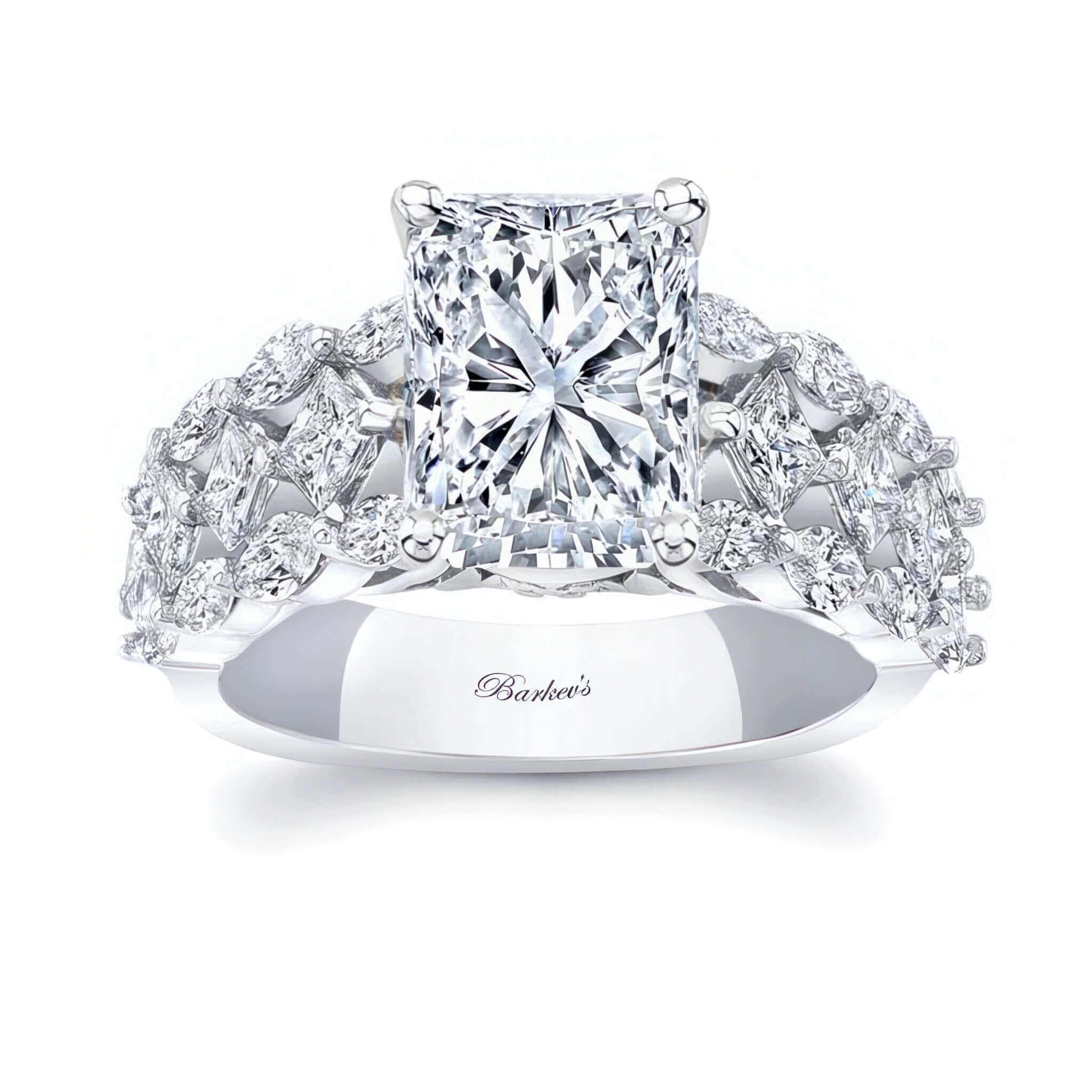 Barkev's Radiant Cut Diamond Ring 8208L-RAD