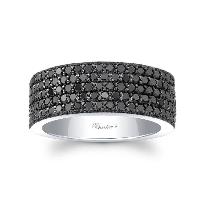 Barkev's 5 Row Black Diamond Band 8215WABK
