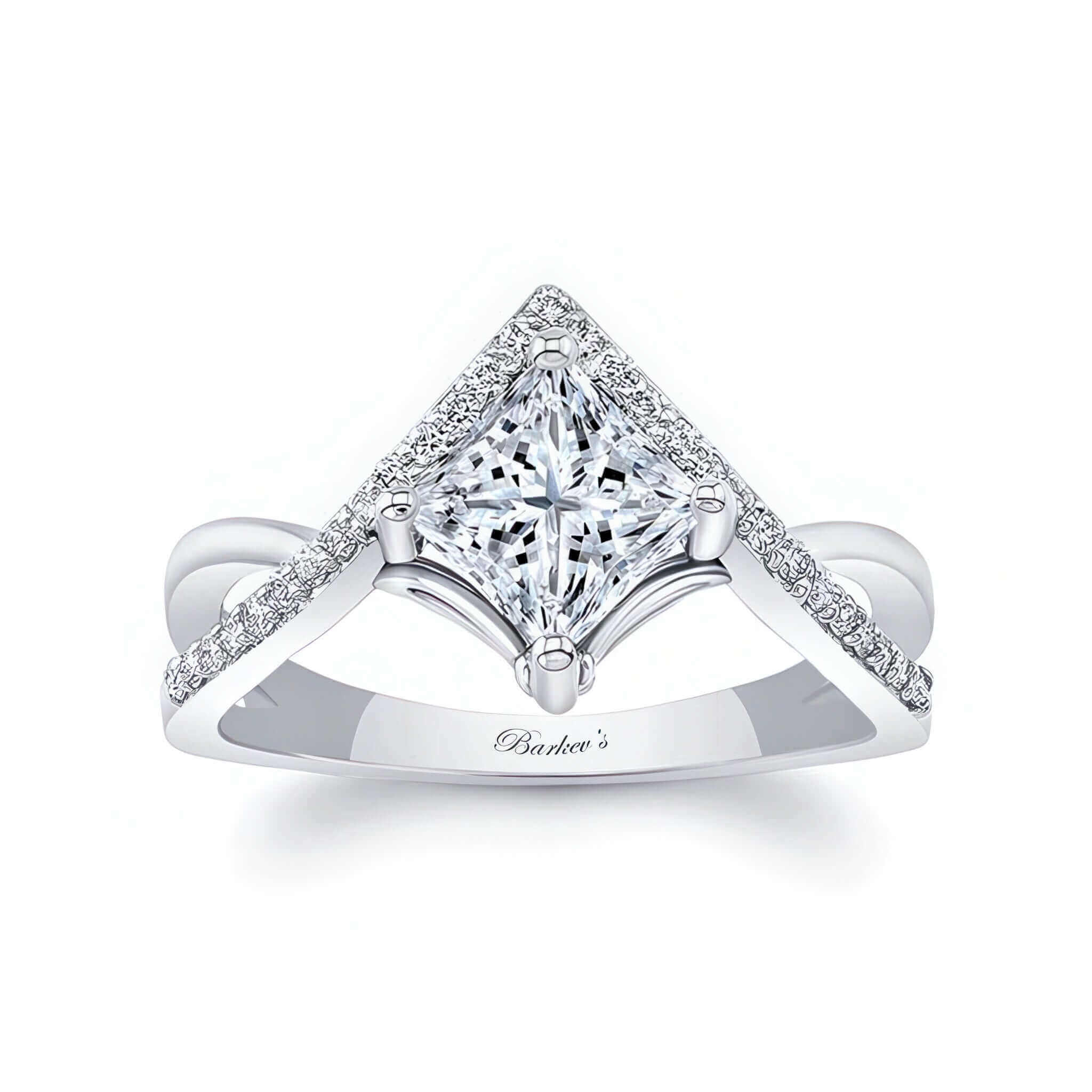 Barkev's Unique Princess Cut Engagement Ring 8242L