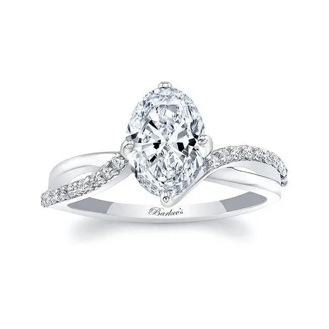 Barkev's Oval Engagement Ring With Twisted Band 8285L