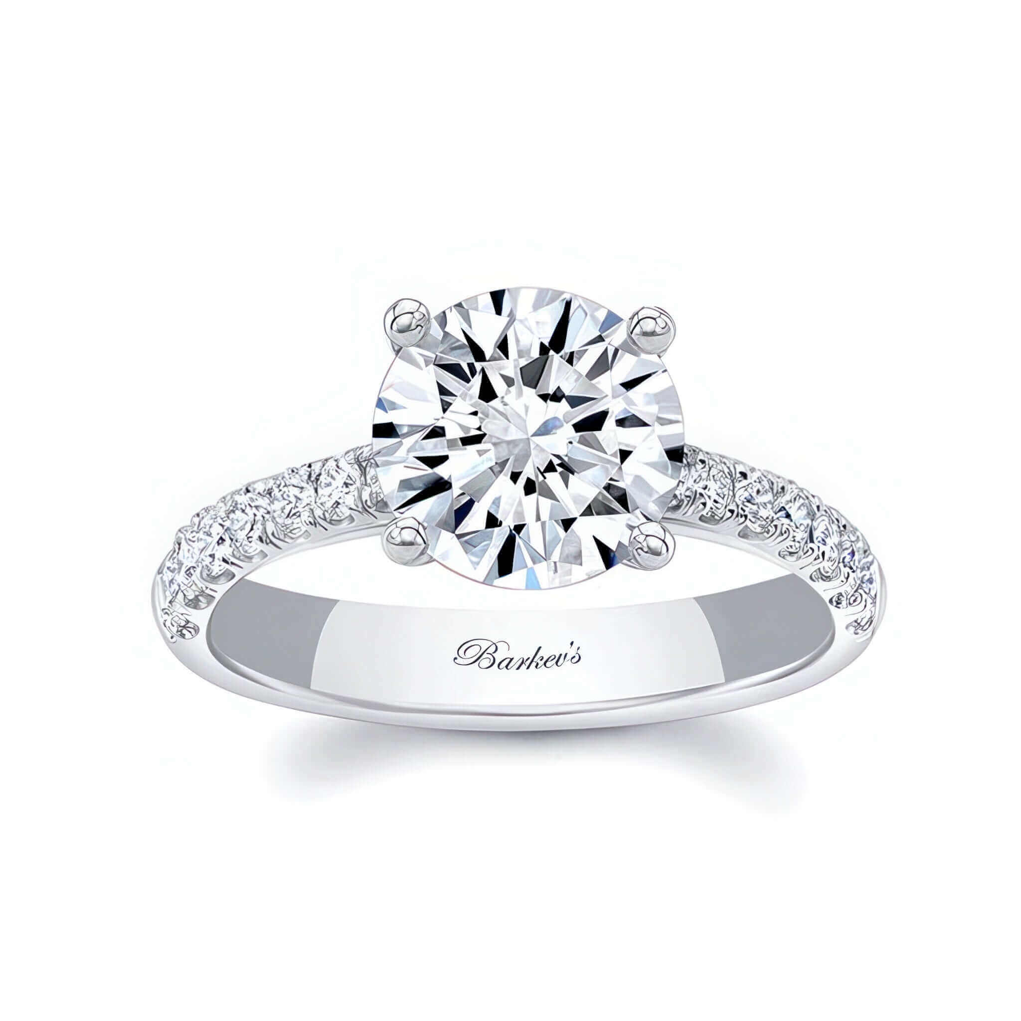 3 Carat Round Diamond Engagement Ring SKU: 8299L3CT