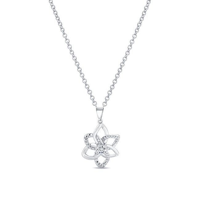 Barkev's Silver Flower Necklace 8325N