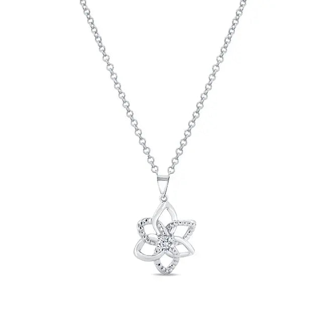 Barkev's Silver Flower Necklace 8325N