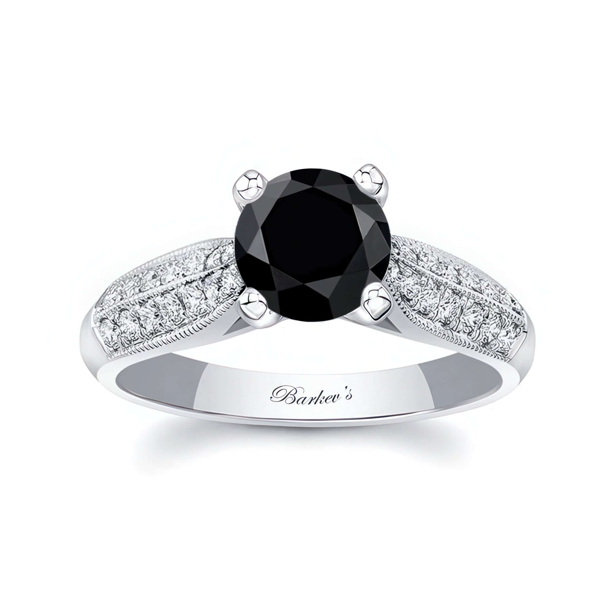 2 Row Black And White Diamond Ring SKU: BC-8265L