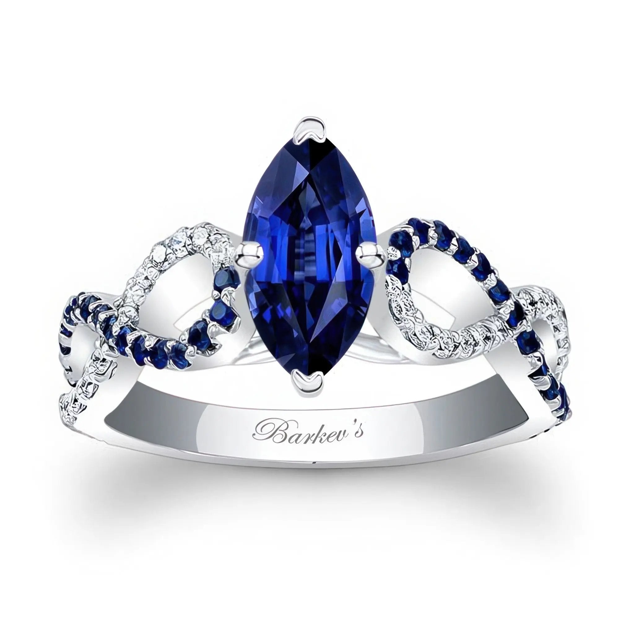 Barkev's Marquise Blue Sapphire Ring BSC-7714LBS-MQ