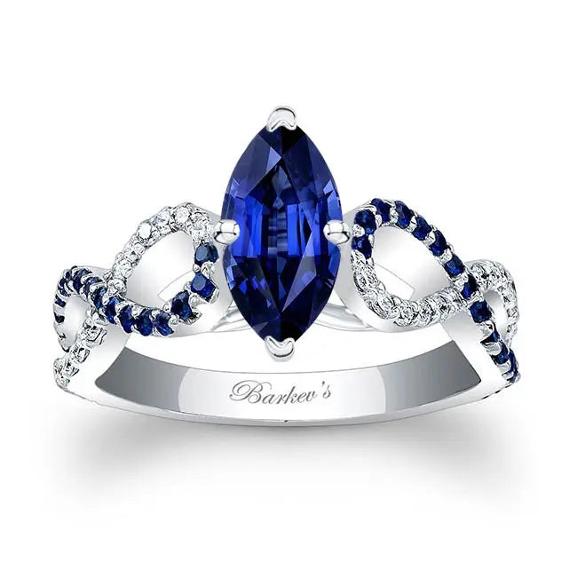 Barkev's Marquise Blue Sapphire Ring BSC-7714LBS-MQ
