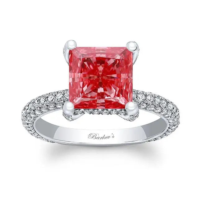 Barkev's Hidden Halo Lab Grown Pink Diamond Engagement Ring PLG-8234L