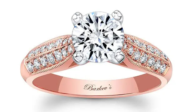 Rose gold diamond engagement ring