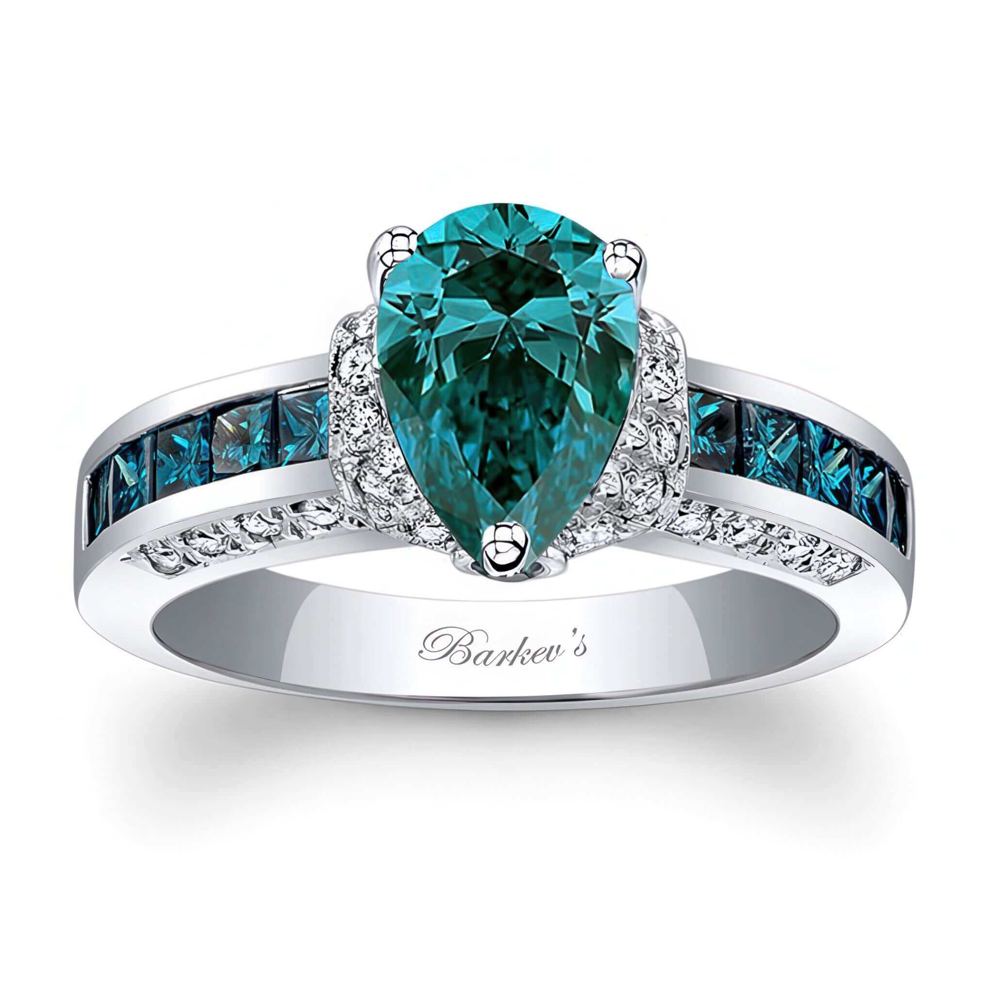 Pear Shaped Blue Diamond Engagement Ring SKU: BD-8280LBD