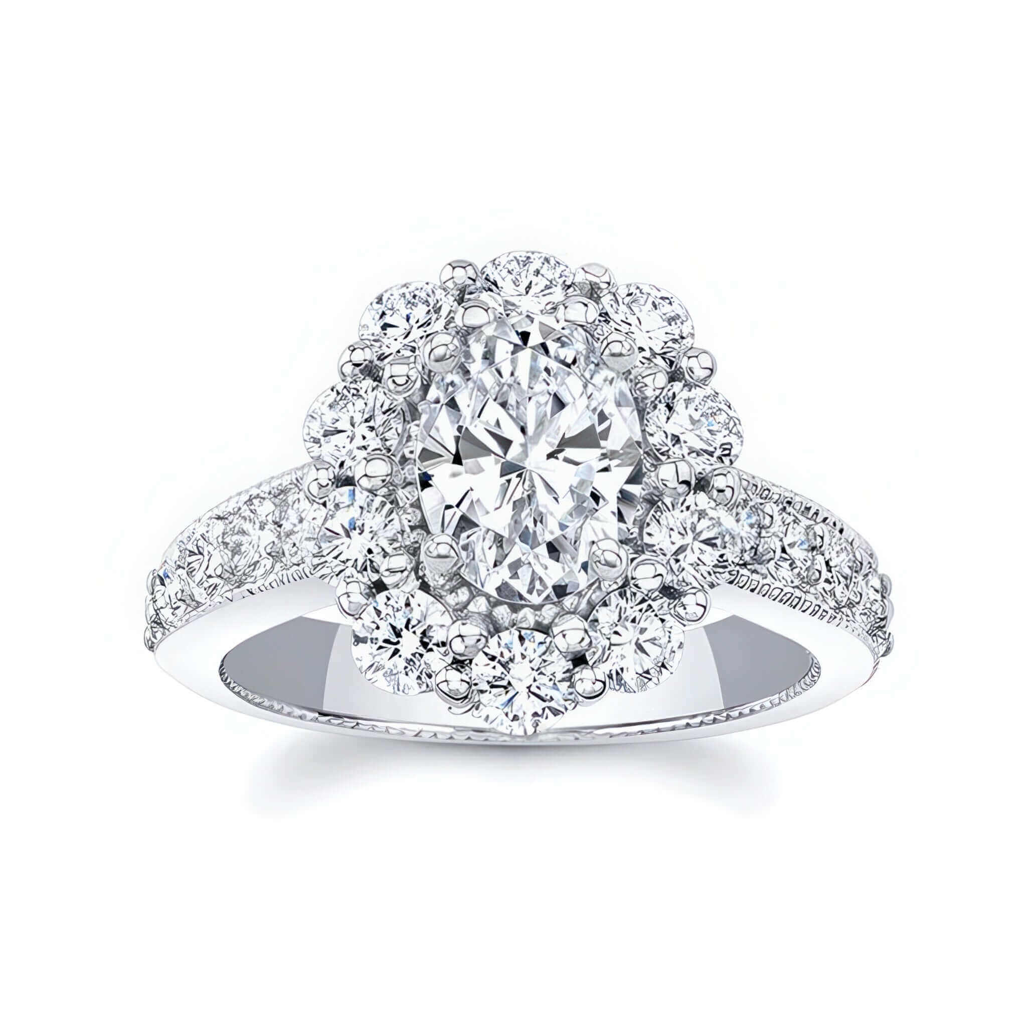 Oval Halo Ring SKU: 8266L