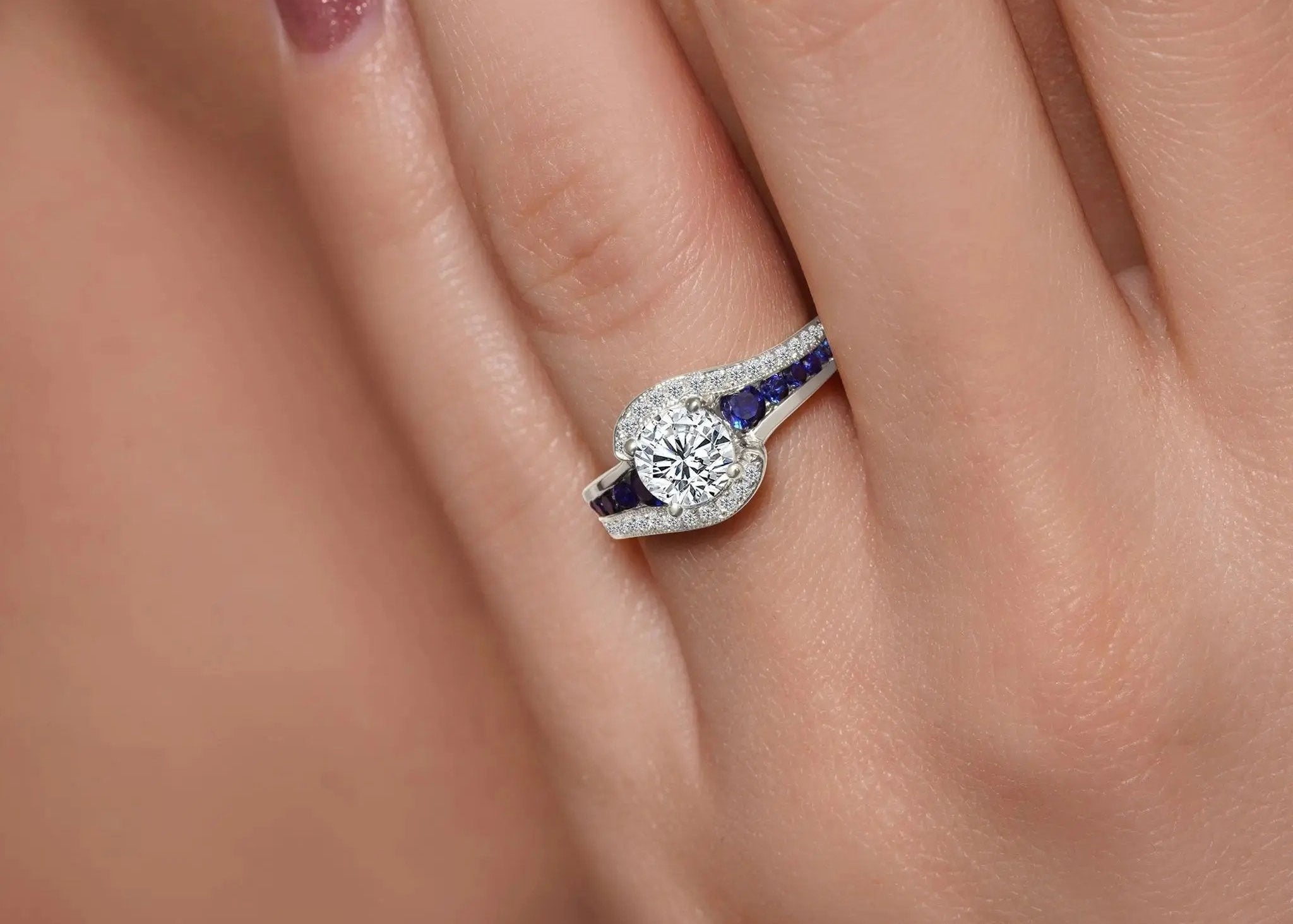 Sapphire And Diamond Engagement Rings