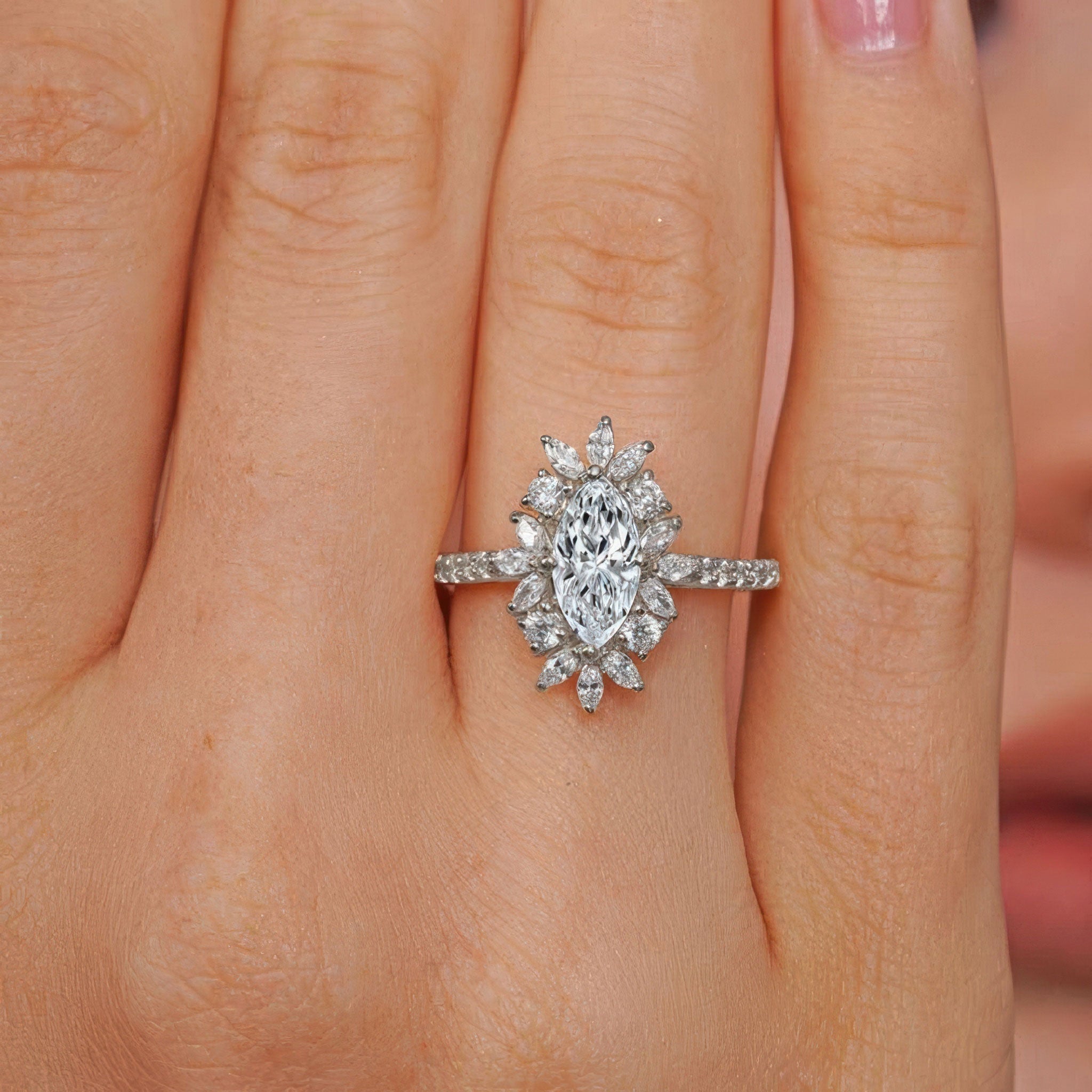 Halo Wedding Ring Sets