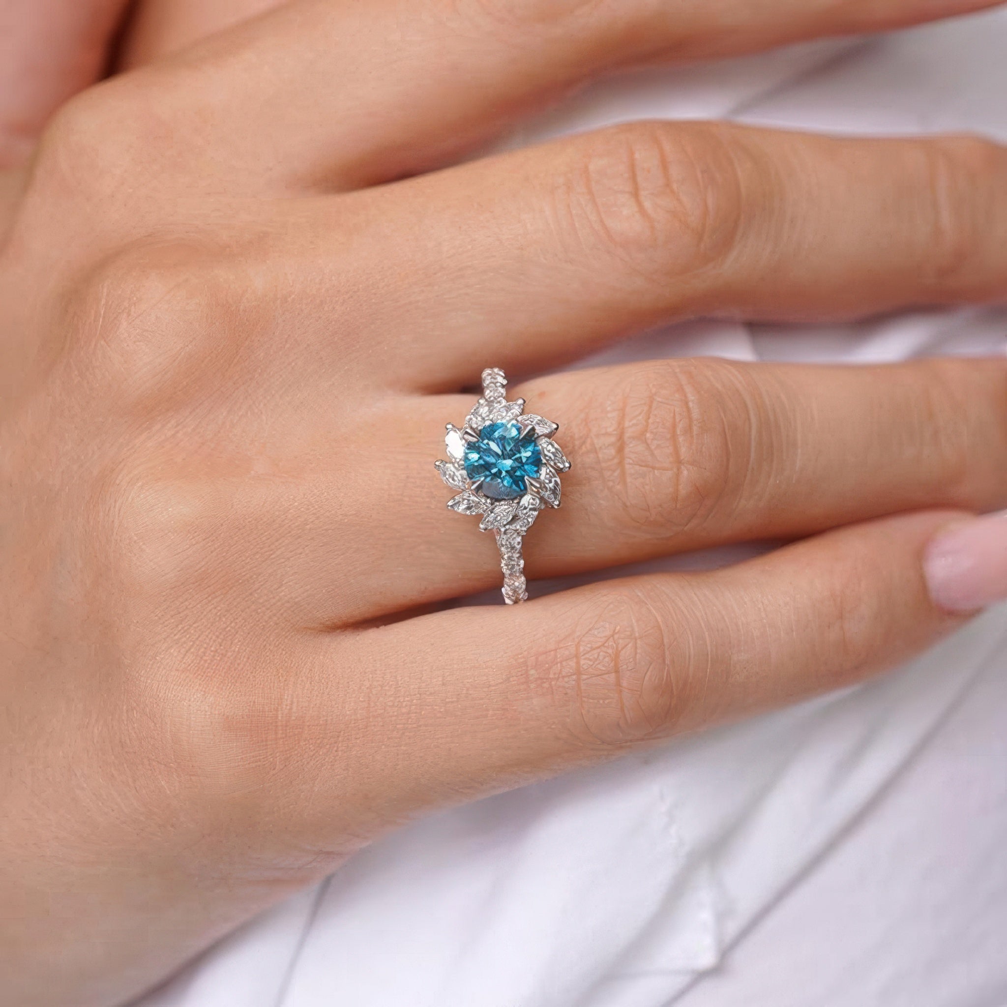 Blue Diamond Engagement Rings