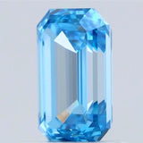 0.88ct Emerald Natural Diamond (Colour Fancy Vivid Blue, Clarity IF, Cut VG, IGI Certified)