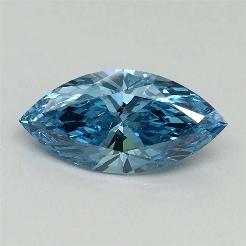 1.04ct Marquise Lab Grown Diamond (Colour Fancy Vivid Blue, Clarity SI1, IGI Certified)