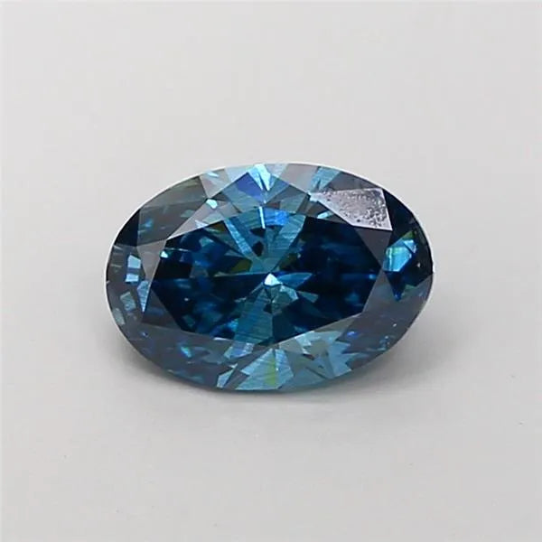 1.05ct Oval Lab Grown Diamond (Colour Fancy Vivid Blue, Clarity SI2, IGI Certified)