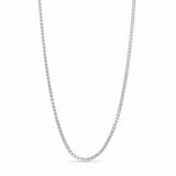 Diamond Cut Franco Silver Chain showcasing exquisite diamond-cut faceting for dynamic sparkle.