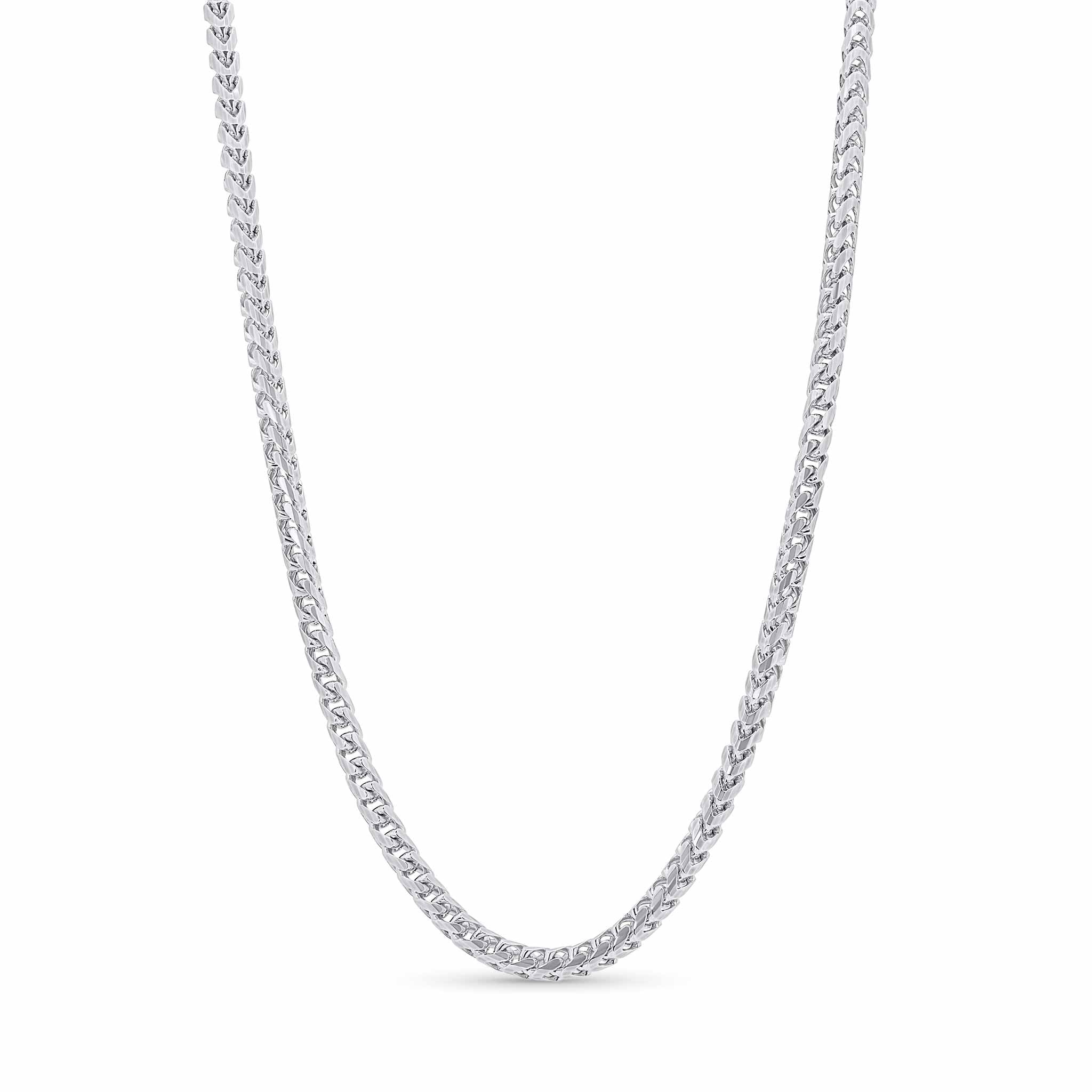 Diamond Cut Franco Silver Chain showcasing dynamic sparkle and exquisite craftsmanship.