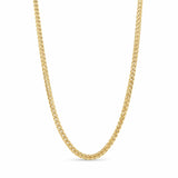 Diamond Cut Franco Vermeil Gold Chain showcasing intricate design and luxurious sparkle.