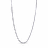 Men's Franco Silver Chain featuring interlocking square links and a polished finish for a sophisticated look.
