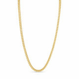 Men's Franco 18K Gold Vermeil Chain featuring interlocking links for a sophisticated look.