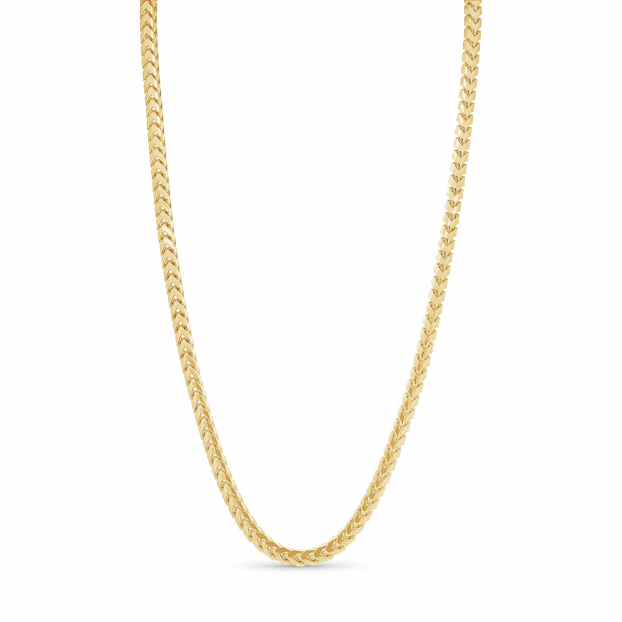 Men's Franco 18K Gold Vermeil Chain featuring interlocking links for a sophisticated look.