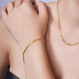 Figaro Vermeil Gold Bracelet