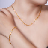 Figaro Vermeil Gold Bracelet