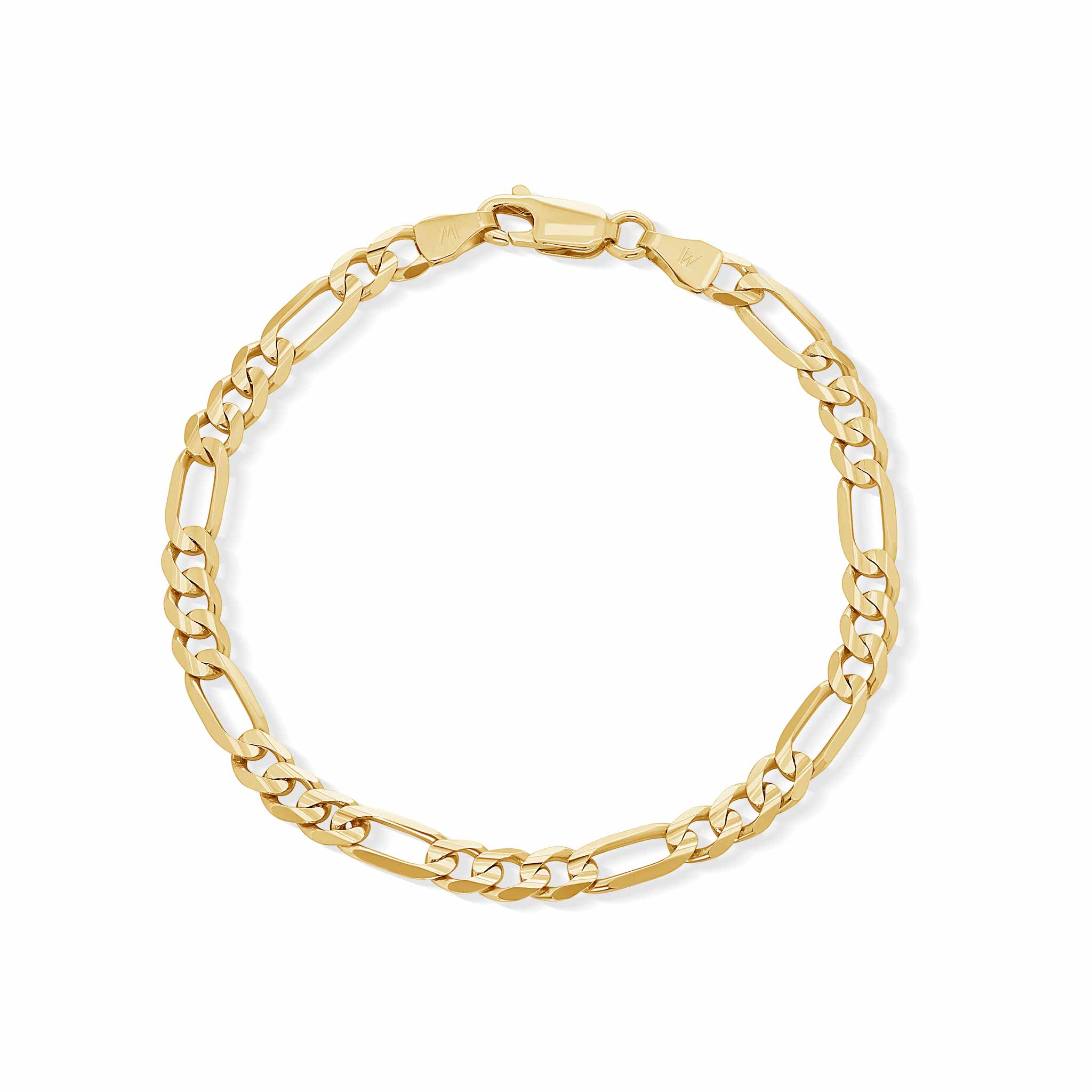Figaro Vermeil Gold Bracelet
