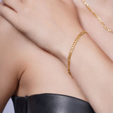 Figaro Vermeil Gold Bracelet