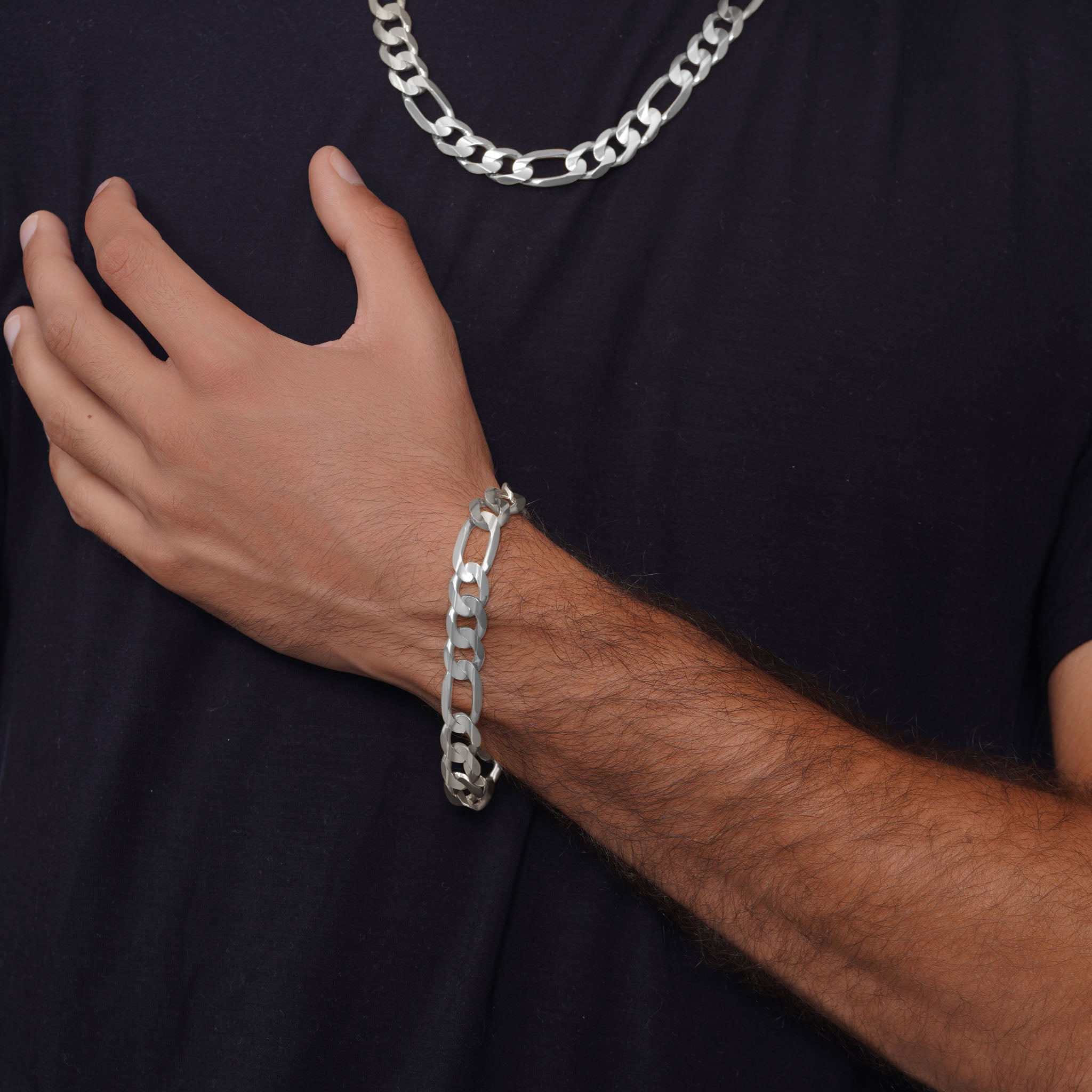 Men's Figaro Silver Bracelet