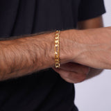 Men's Figaro Vermeil Gold Bracelet