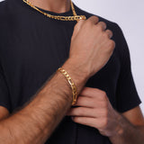 Men's Figaro Vermeil Gold Bracelet
