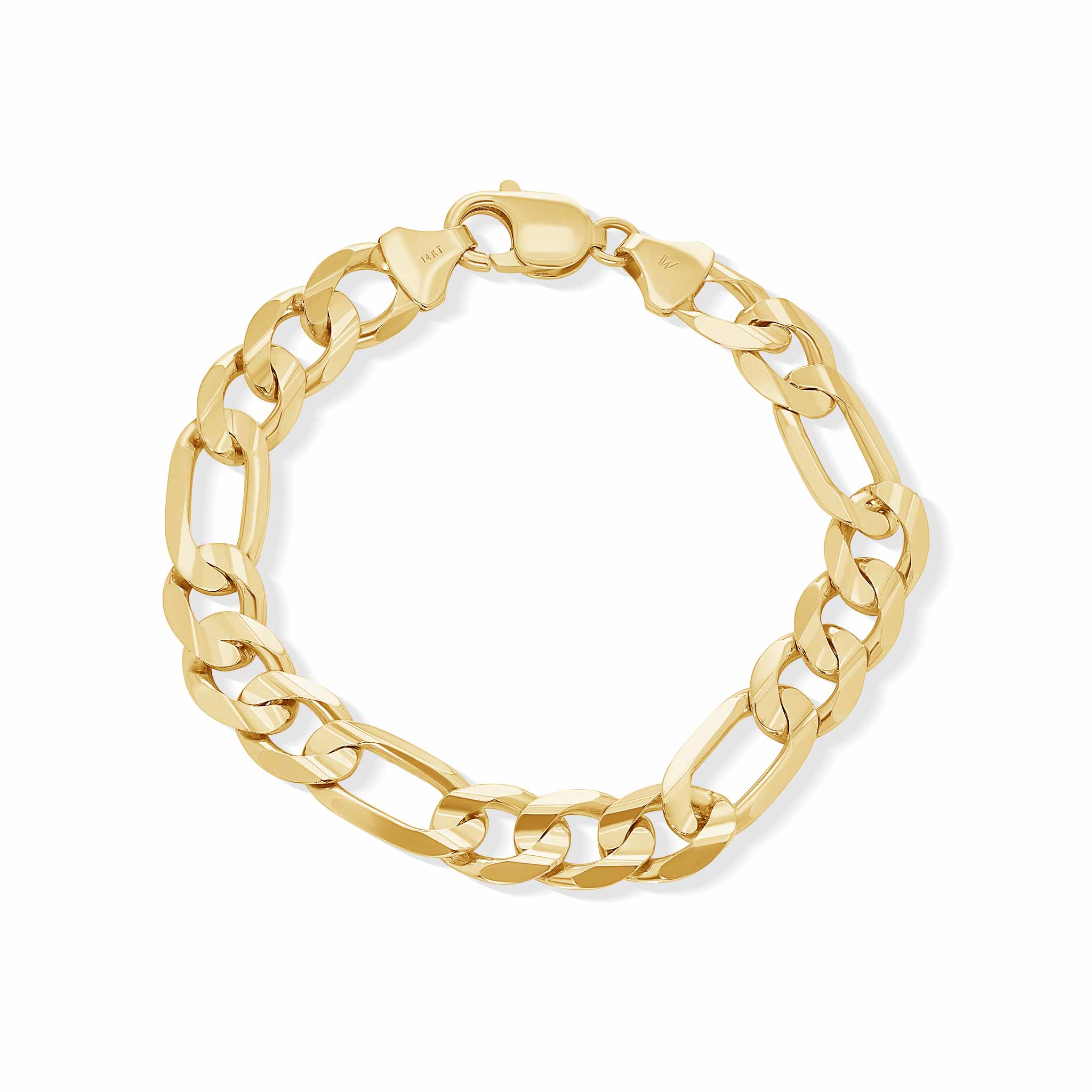 Men's Figaro Vermeil Gold Bracelet